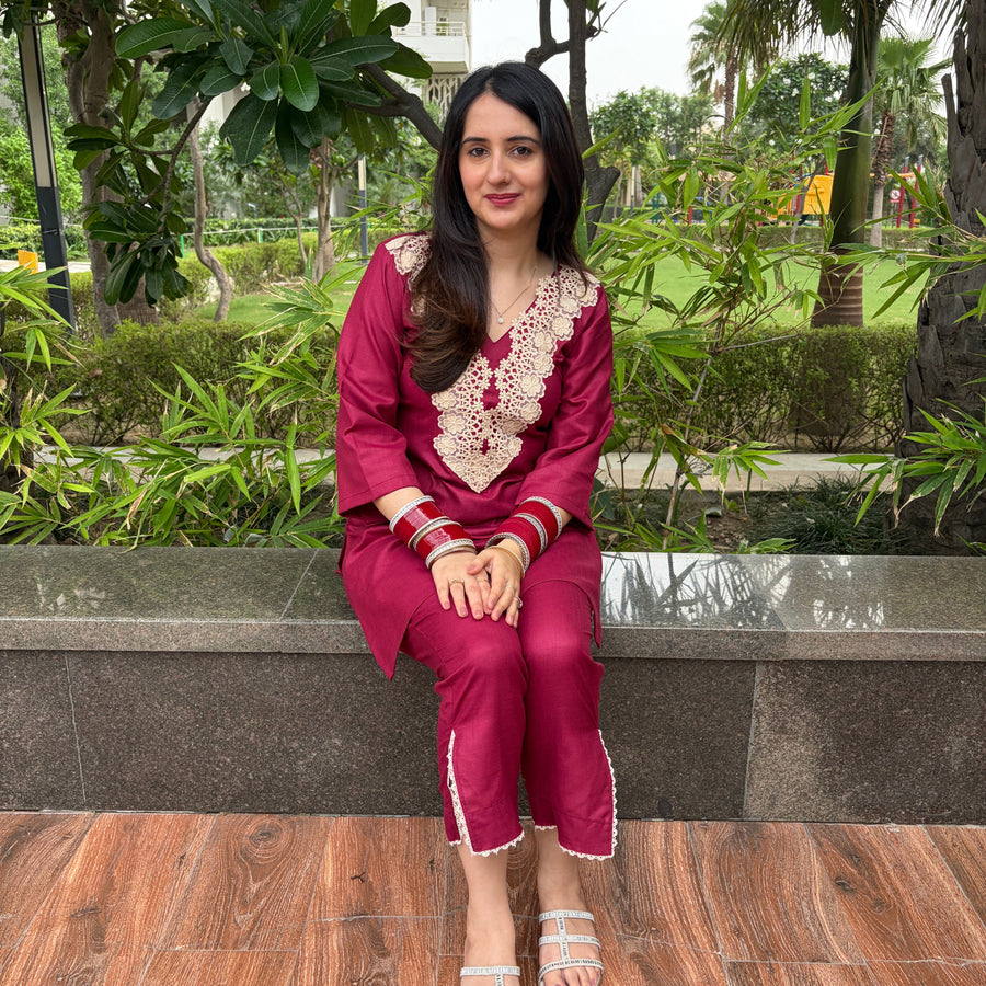 Ruby Lace Co-ord Set